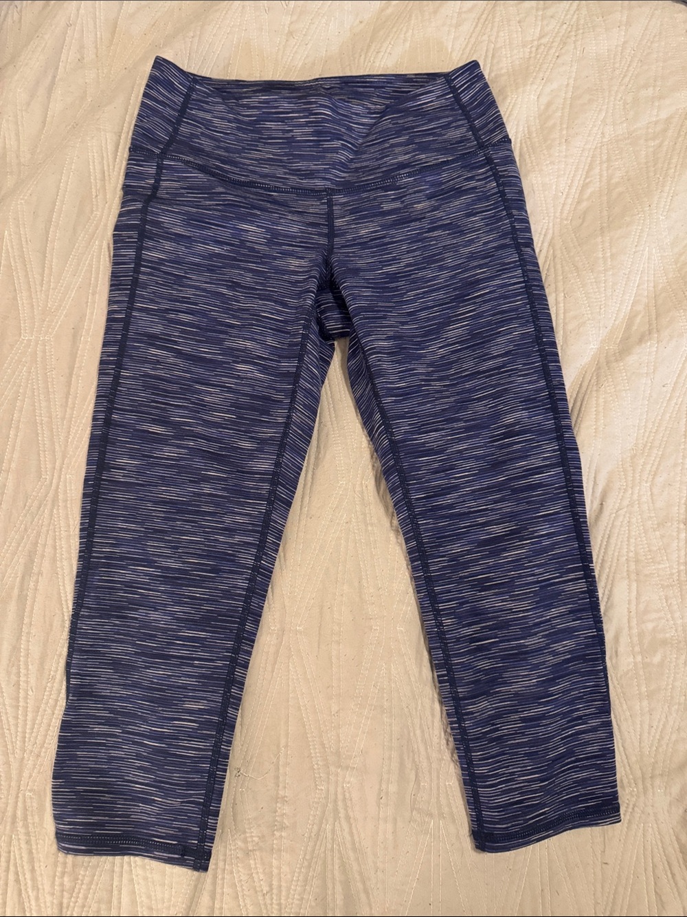 Athleta Navy Space-Dye Leggings